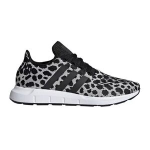 Adidas Swift Run black & white leopard running sneakers. Size 7. Like new!